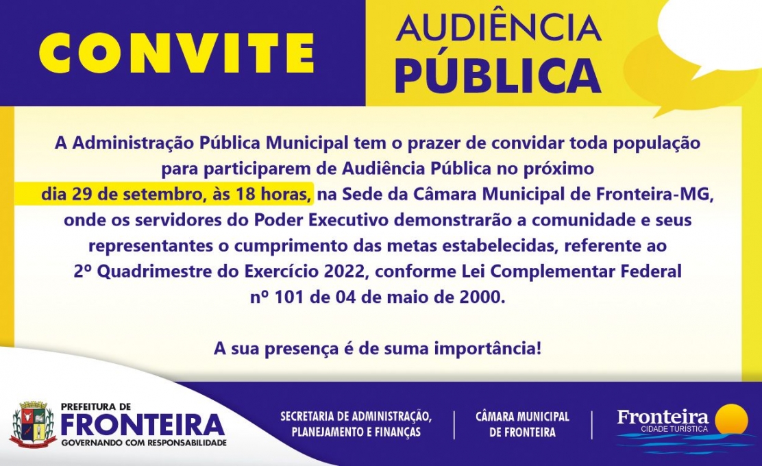 Convite - AudiÊncia PÚblica
